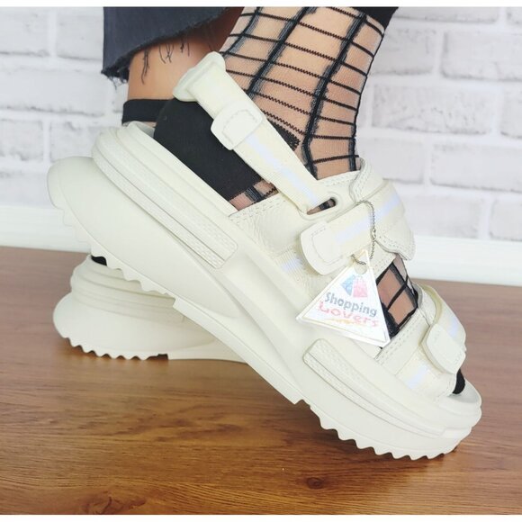 Converse Run Star Utility Sandal 7 CX Women Chunky Sandals Beige Leather A06481C - Picture 5 of 15